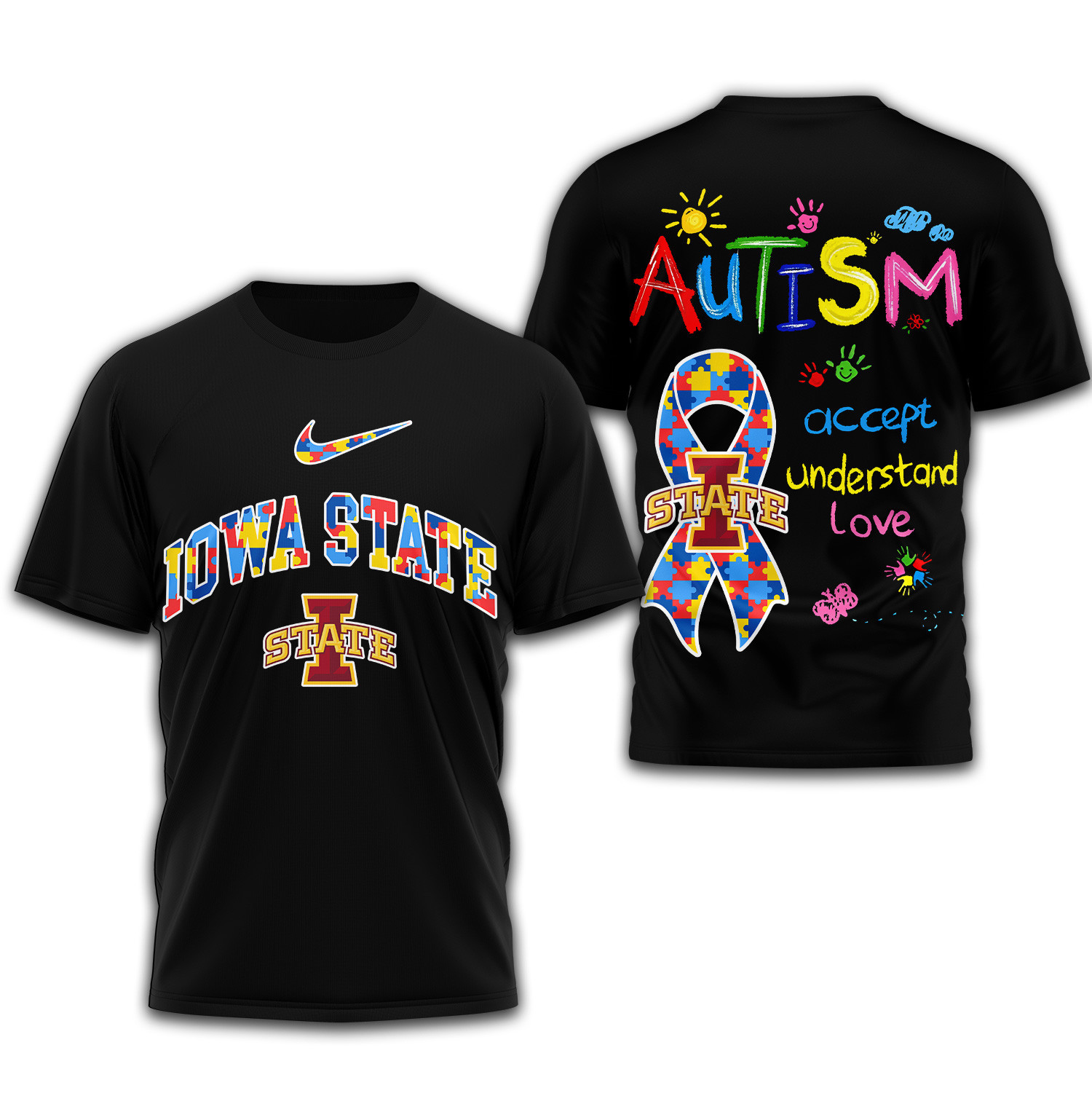 Iowa State Cyclones Premium NCAA Autism 3D Shirt TTH240509