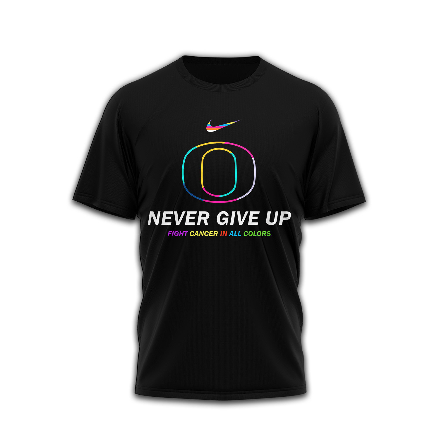 Oregon Ducks Premium Ncaa Fight Cancer In All Colors 3D Shirt TTH240511 - Image 2
