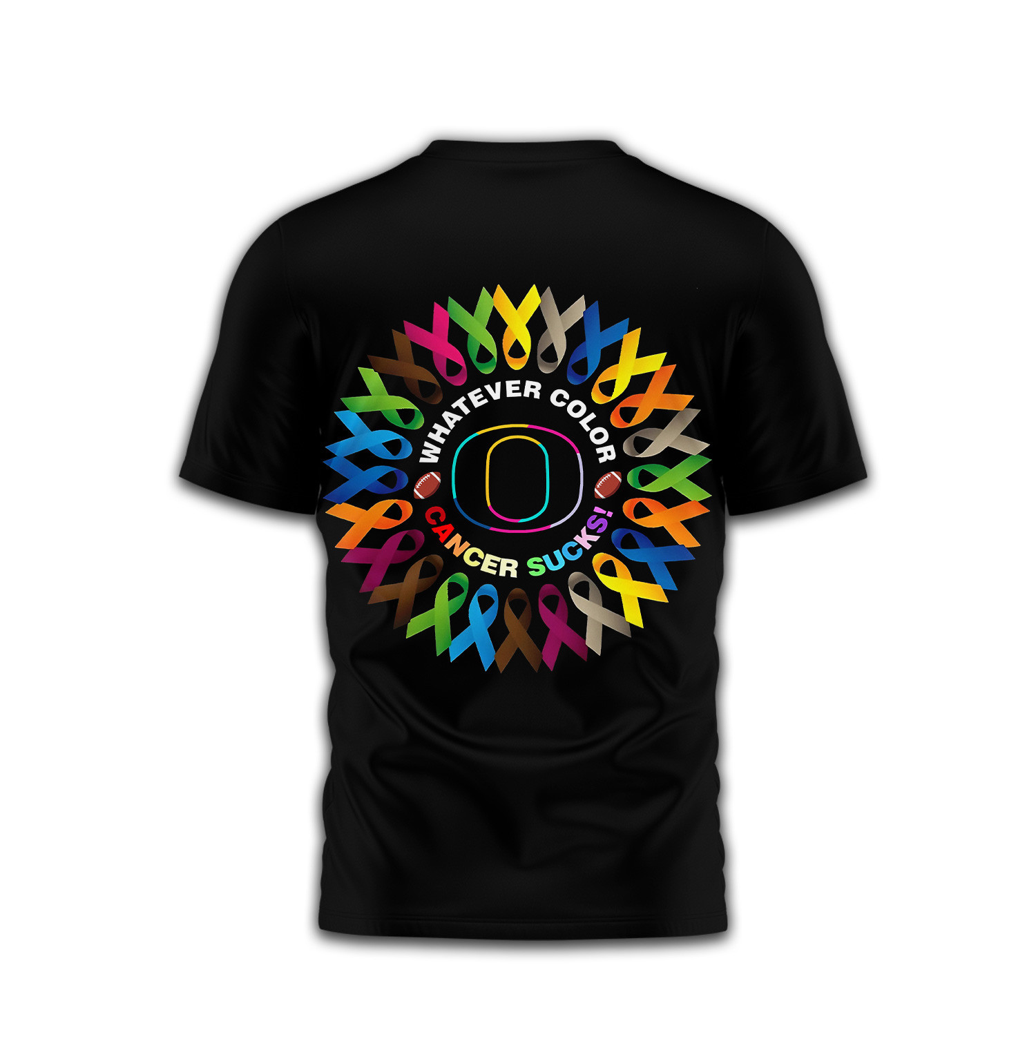 Oregon Ducks Premium Ncaa Fight Cancer In All Colors 3D Shirt TTH240511 - Image 3