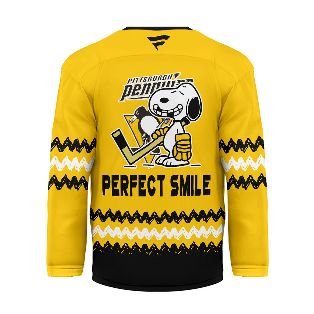 Pittsburgh Penguins Premium NHL Snoopy Perfect Smile Hockey Jersey TTH240520