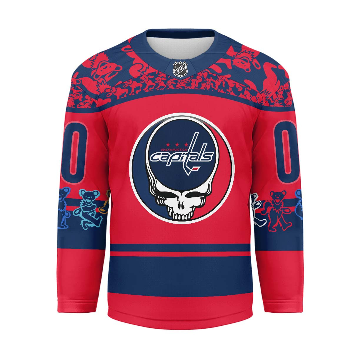 Washington Capitals Premium NHL X Grateful Dead Hockey Jersey TTH240525