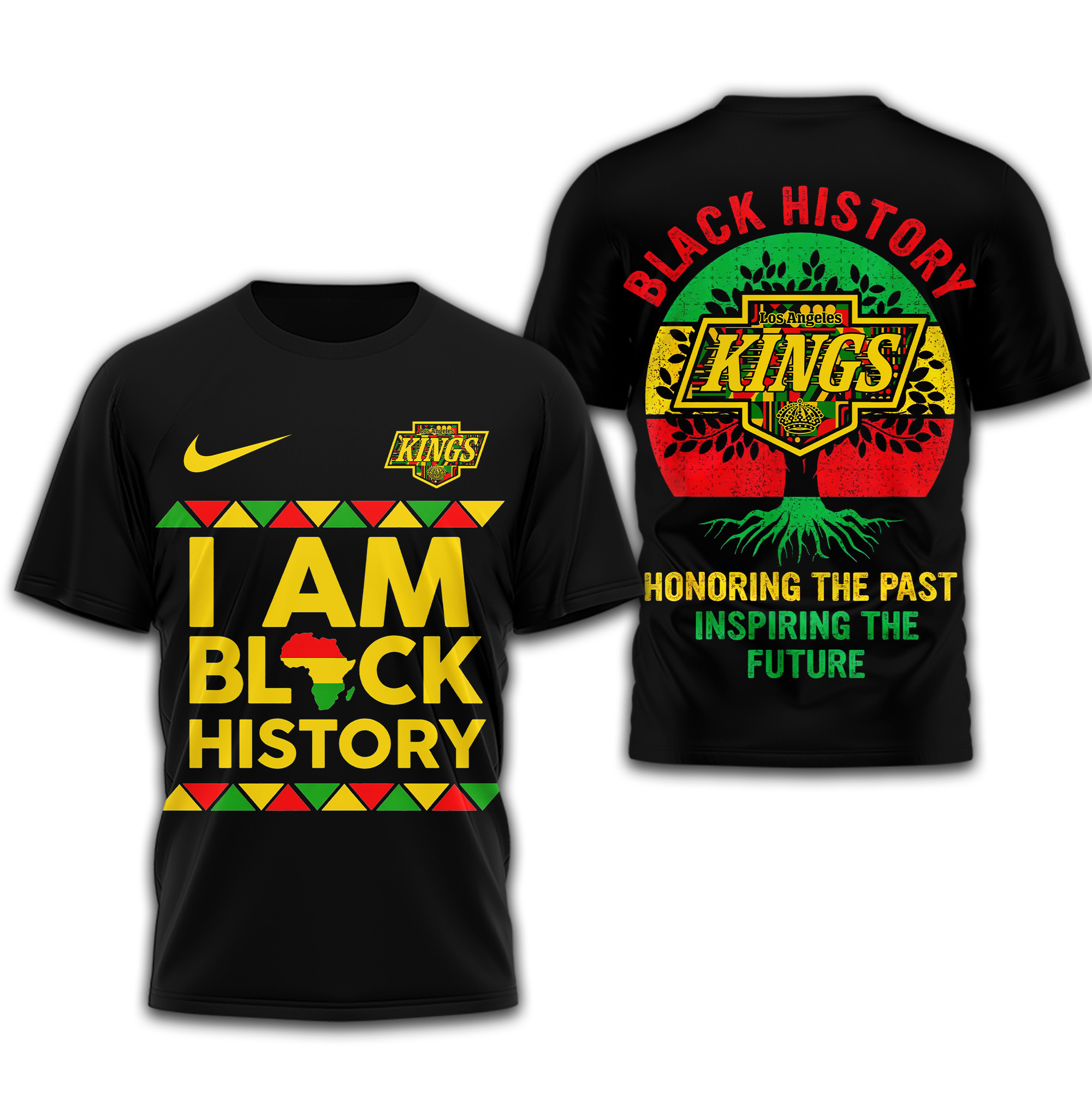 Los Angeles Kings Premium NHL Black History 3D Shirt TTH240524
