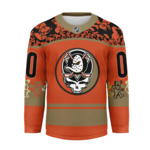 Anaheim Ducks Premium NHL X Grateful Dead Hockey Jersey TTH240525