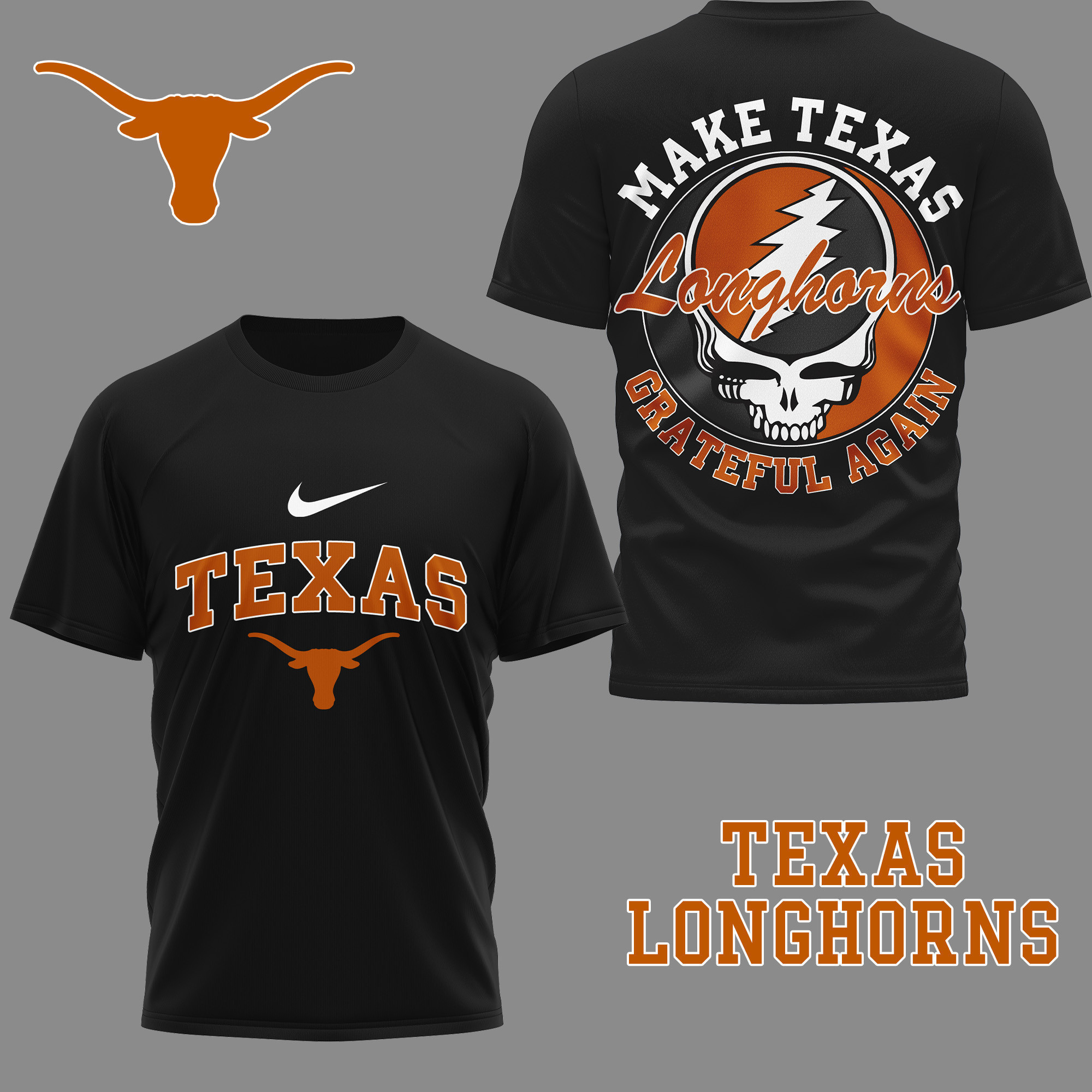 Texas Longhorns Premium NCAA Grateful Game Day 3D Shirt TTH240515