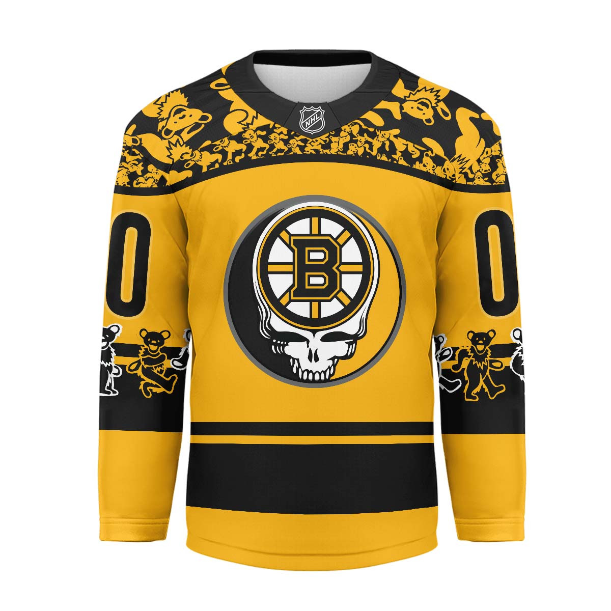 Boston Bruins Premium NHL X Grateful Dead Hockey Jersey TTH240525