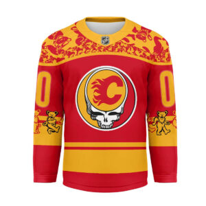 Calgary Flames Premium NHL X Grateful Dead Hockey Jersey TTH240525