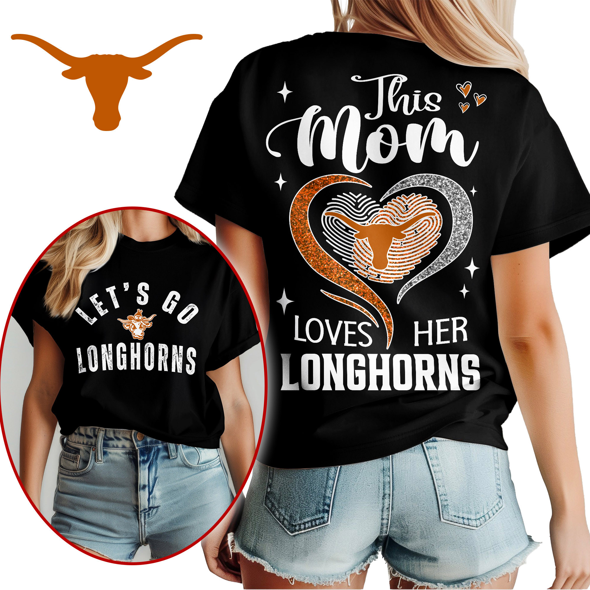 Texas Longhorns Premium NCAA Mom Love Women’s Shirt TTH240517