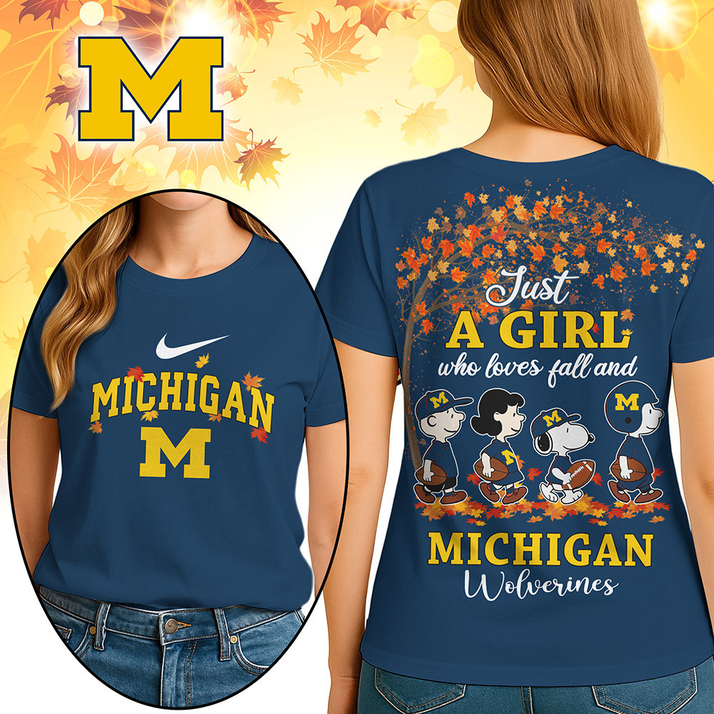 Michigan Wolverines Premium NCAA Fall Season Women’s 3D Shirt TTH240512 - Image 2