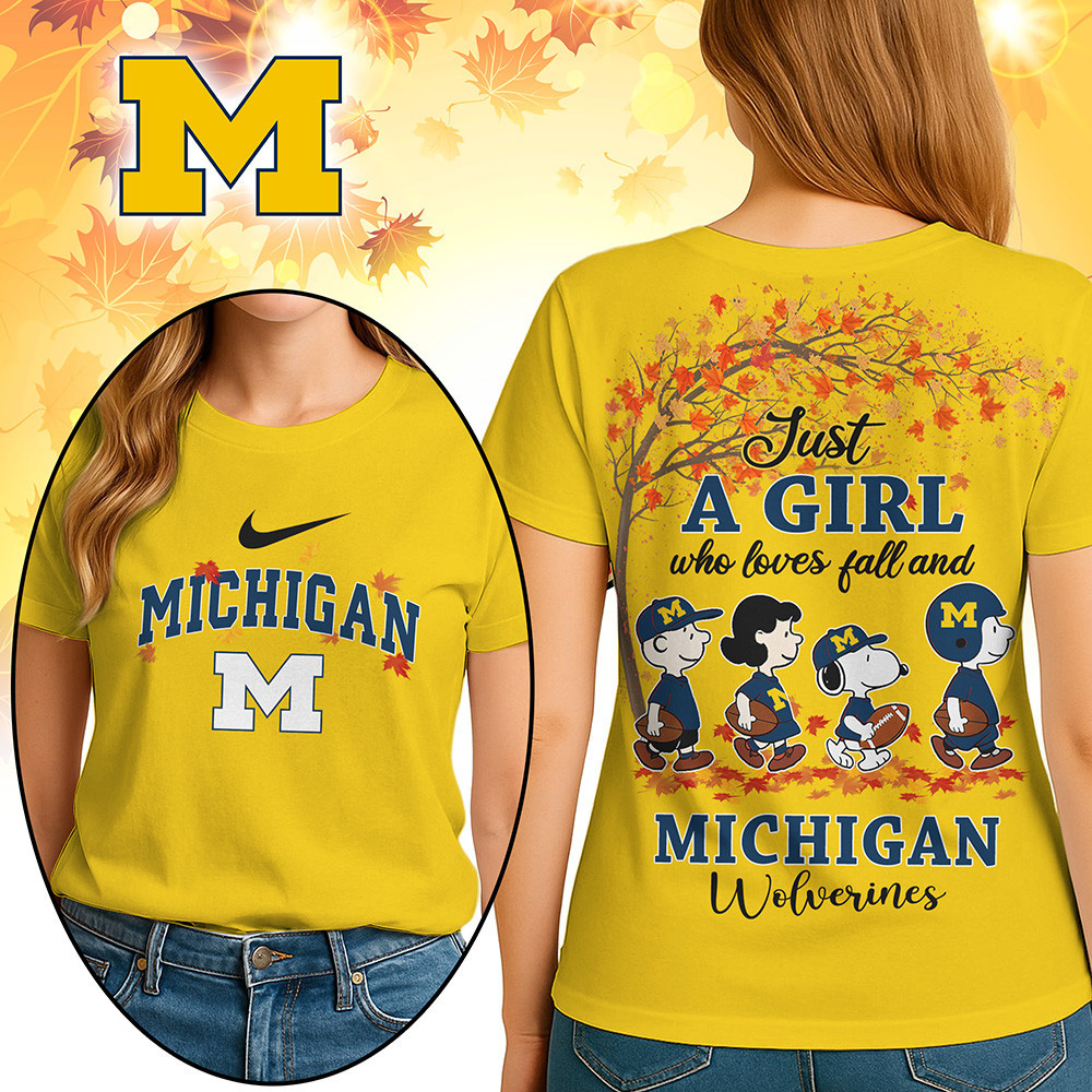 Michigan Wolverines Premium NCAA Fall Season Women’s 3D Shirt TTH240512 - Image 3