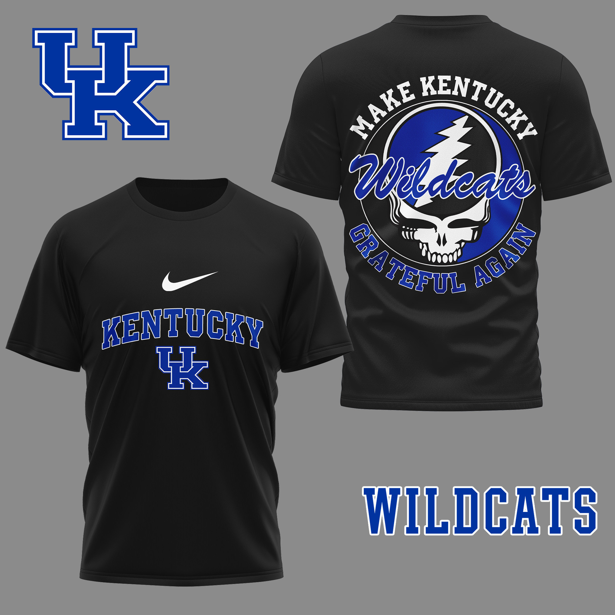 Kentucky Wildcats Premium NCAA Grateful Game Day 3D Shirt TTH240515