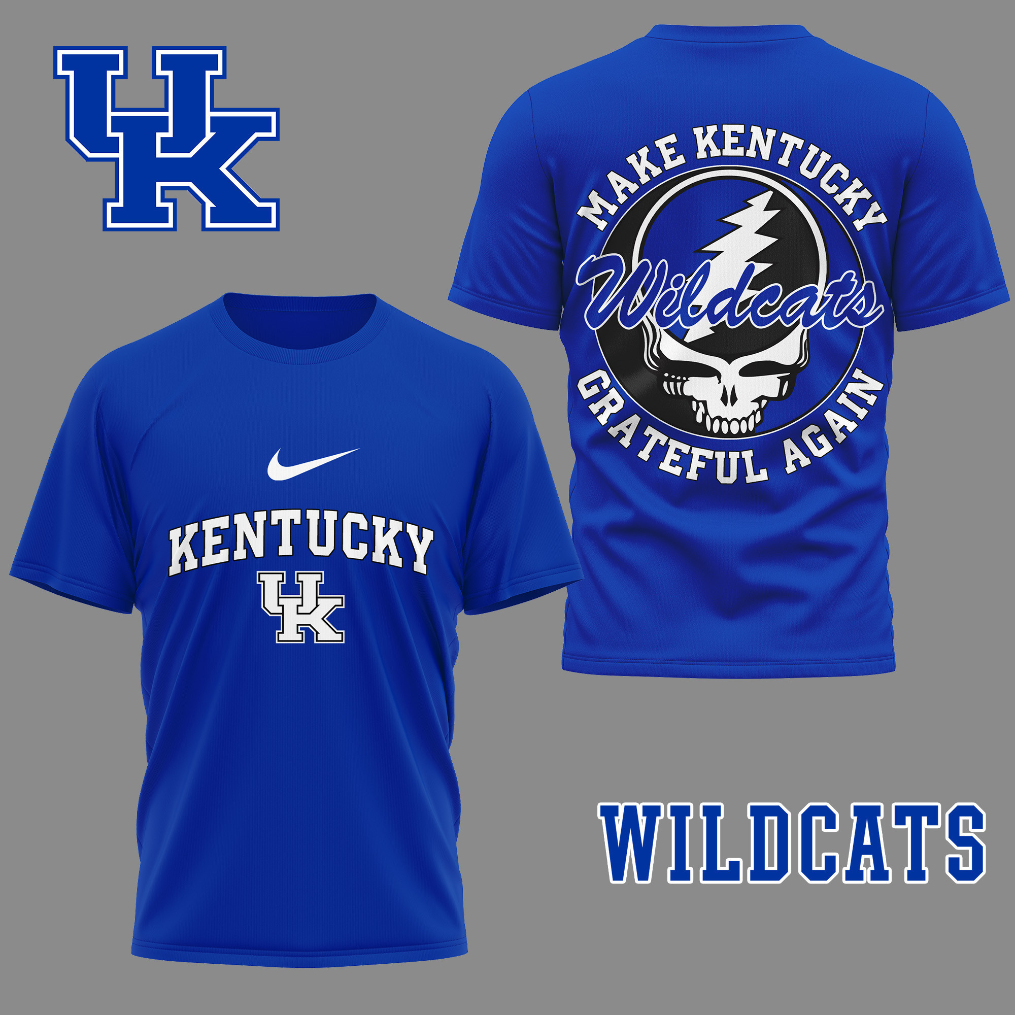 Kentucky Wildcats Premium NCAA Grateful Game Day 3D Shirt TTH240515 - Image 2