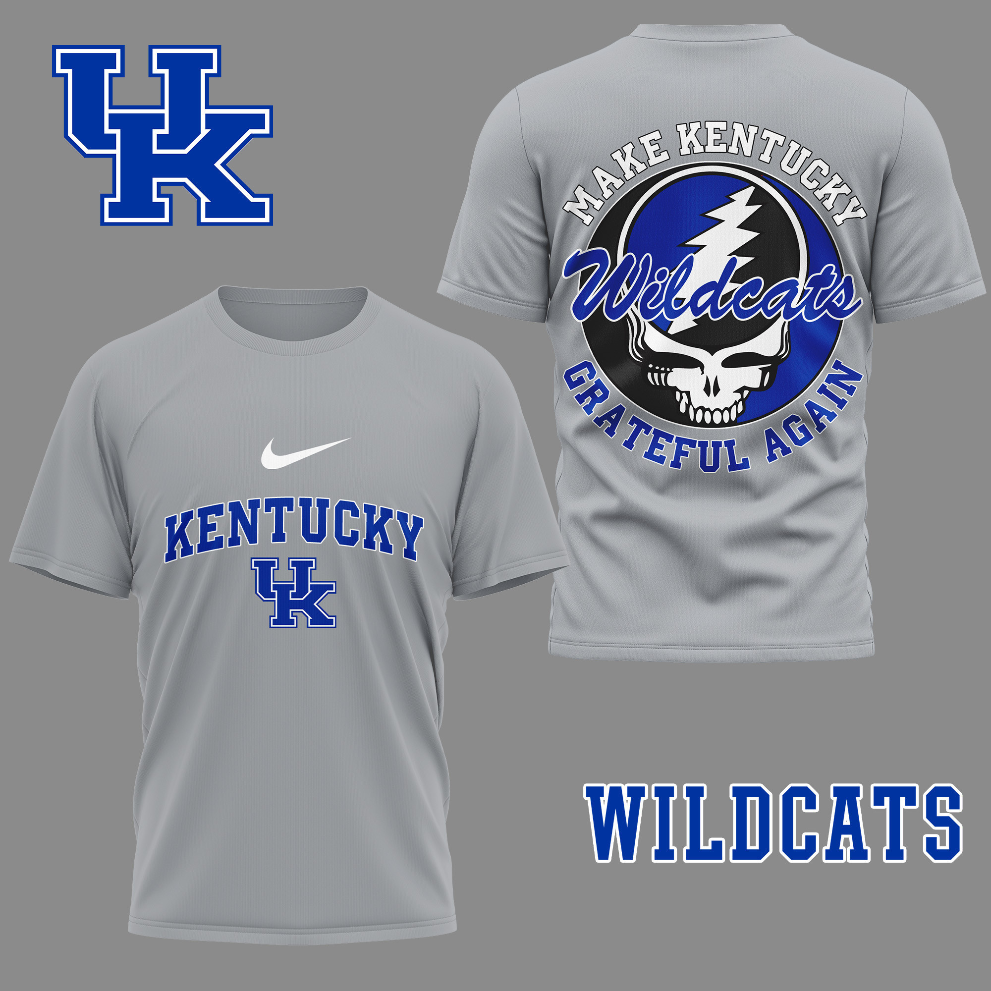 Kentucky Wildcats Premium NCAA Grateful Game Day 3D Shirt TTH240515 - Image 3