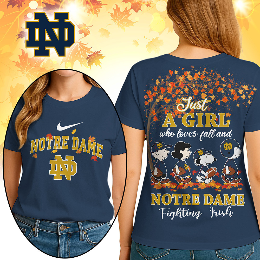 Notre Dame Fighting Irish Premium NCAA Fall Season Women’s 3D Shirt TTH240512 - Image 2