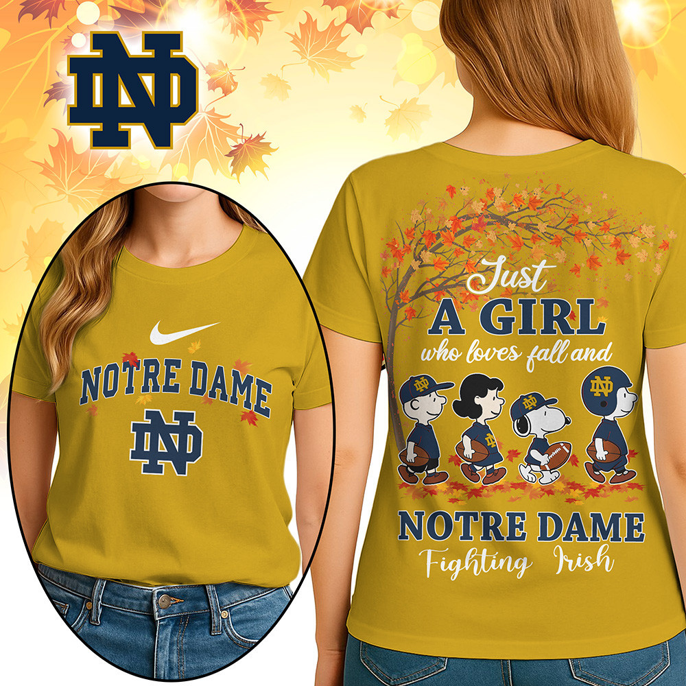 Notre Dame Fighting Irish Premium NCAA Fall Season Women’s 3D Shirt TTH240512 - Image 3