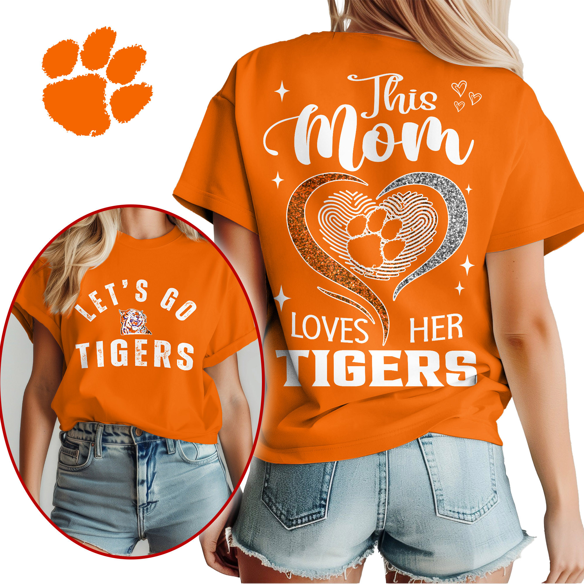 Clemson Tigers Premium NCAA Mom Love Women’s Shirt TTH240517 - Image 3