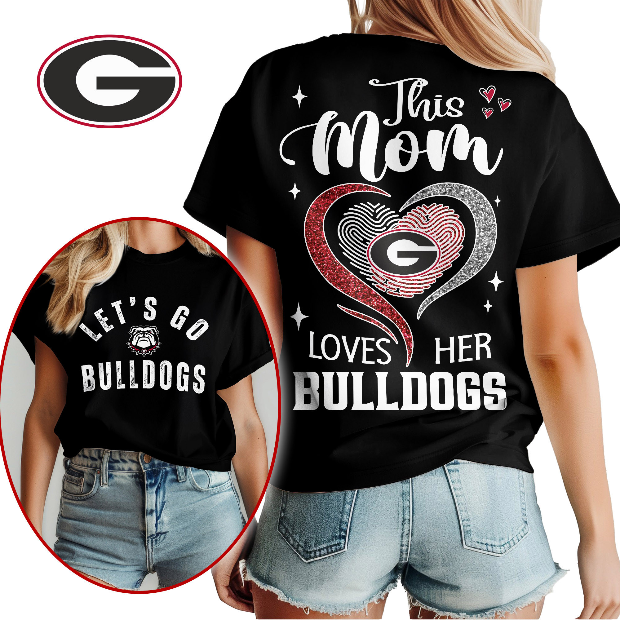 Georgia Bulldogs Premium NCAA Mom Love Women’s Shirt TTH240517