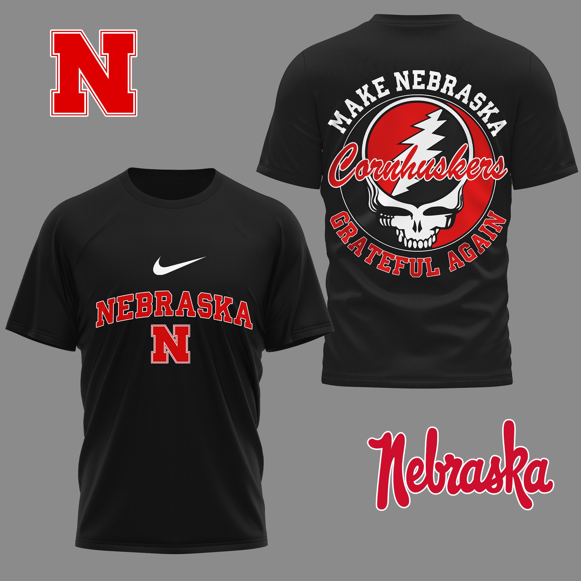 Nebraska Cornhuskers Premium NCAA Grateful Game Day 3D Shirt TTH240515