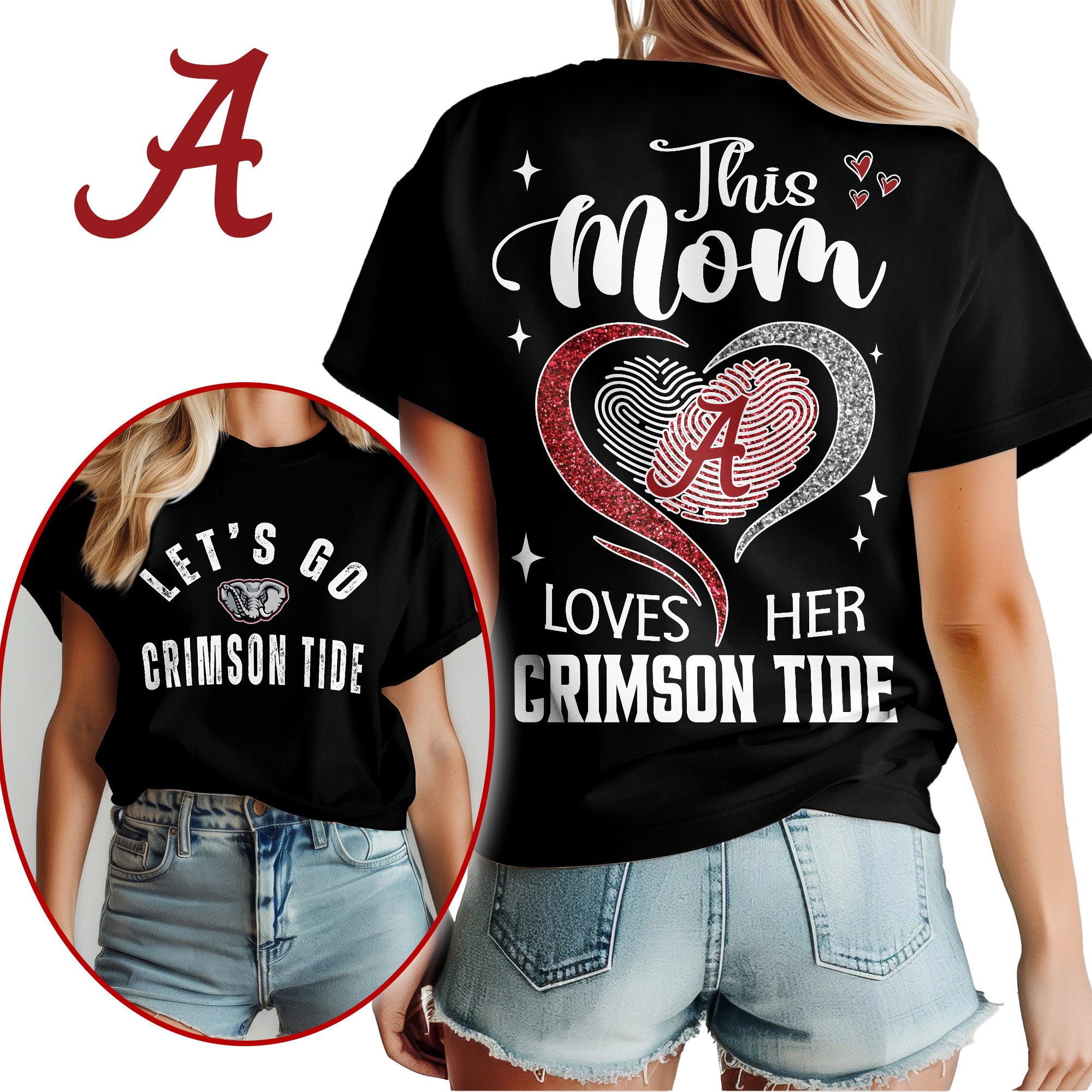 Alabama Crimson Tide Premium NCAA Mom Love Women’s Shirt TTH240517