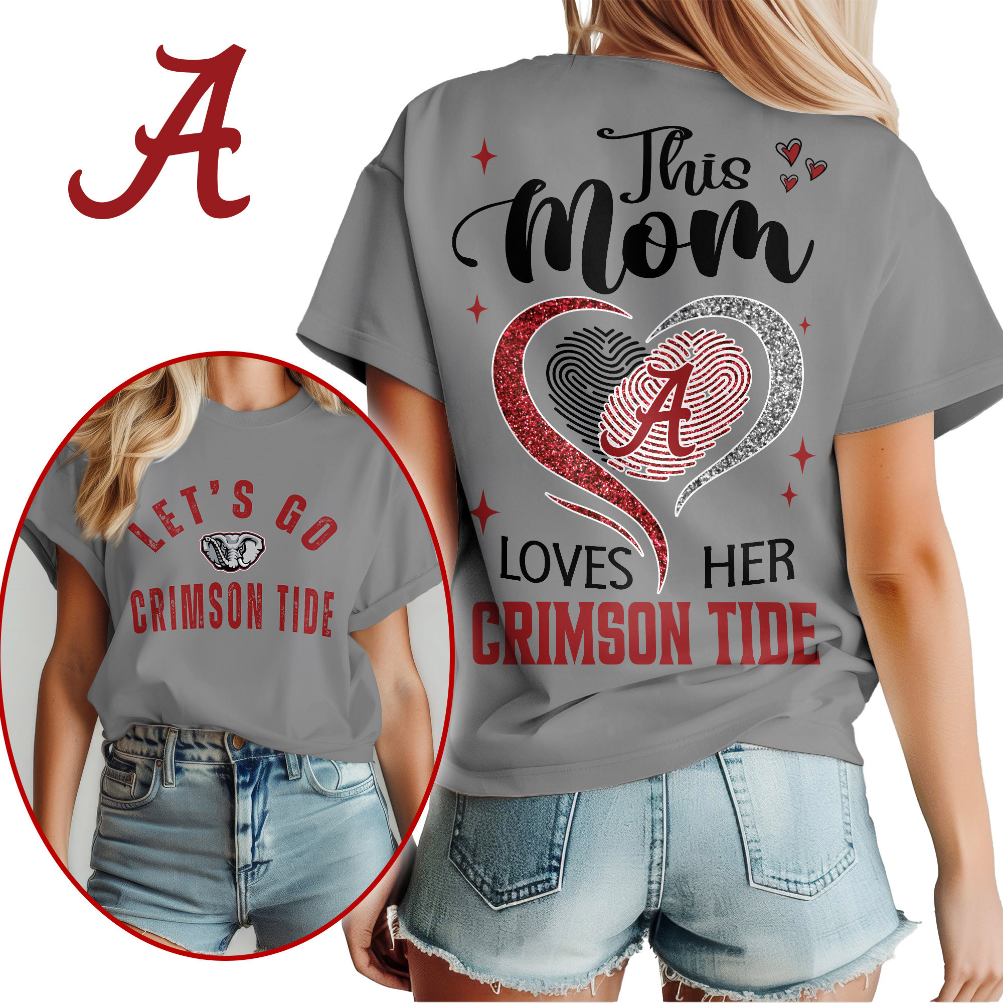 Alabama Crimson Tide Premium NCAA Mom Love Women’s Shirt TTH240517 - Image 3
