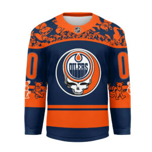 Edmonton Oilers Premium NHL X Grateful Dead Hockey Jersey TTH240525