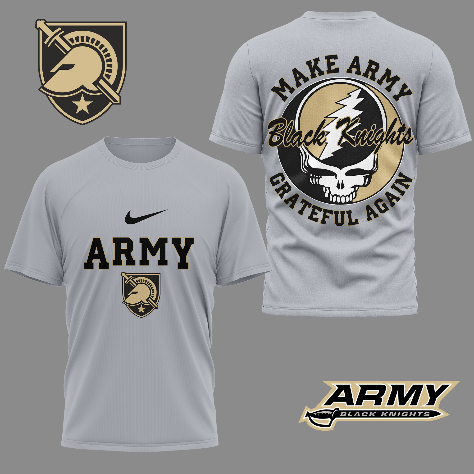 Army Black Knights Premium NCAA Grateful Game Day 3D Shirt TTH240515 - Image 3