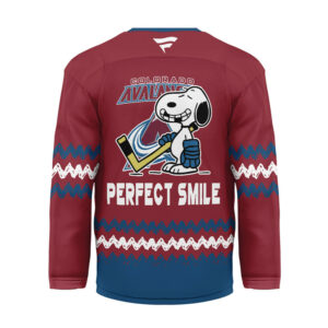 Colorado Avalanche Premium NHL Snoopy Perfect Smile Hockey Jersey TTH240520
