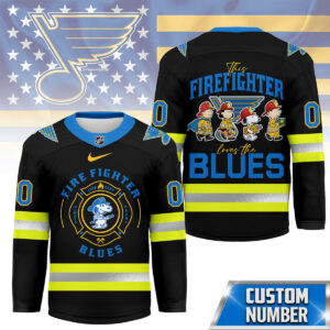 St. Louis Blues Premium NHL Snoopy Firefighter Hockey Jersey TTH240522