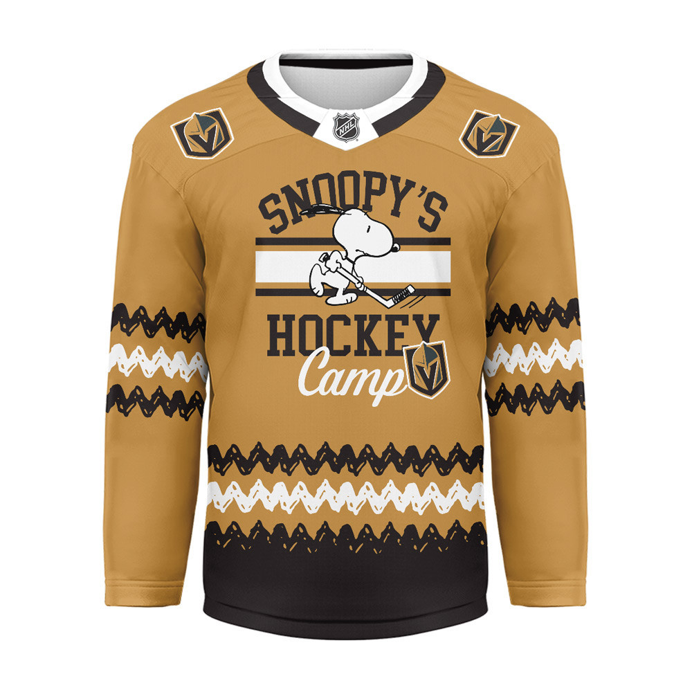 Vegas Golden Knights Premium NHL Snoopy Perfect Smile Hockey Jersey TTH240520 - Image 2