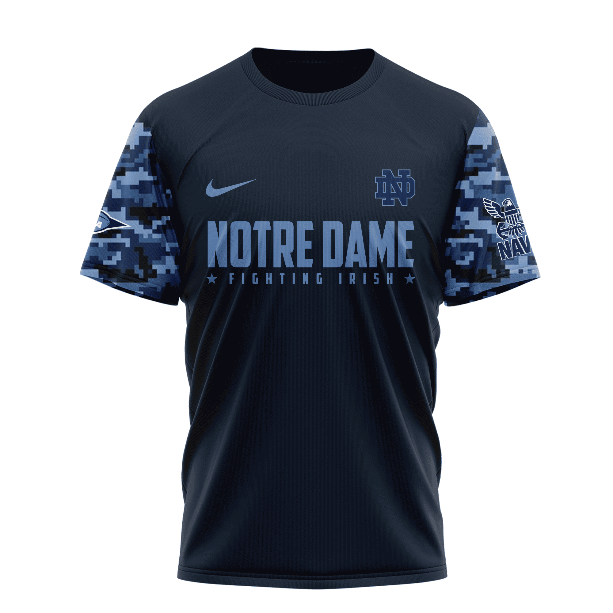 Notre Dame Fighting Irish Premium NCAA Navy 250 Years 3D Shirt TTH240516 - Image 2