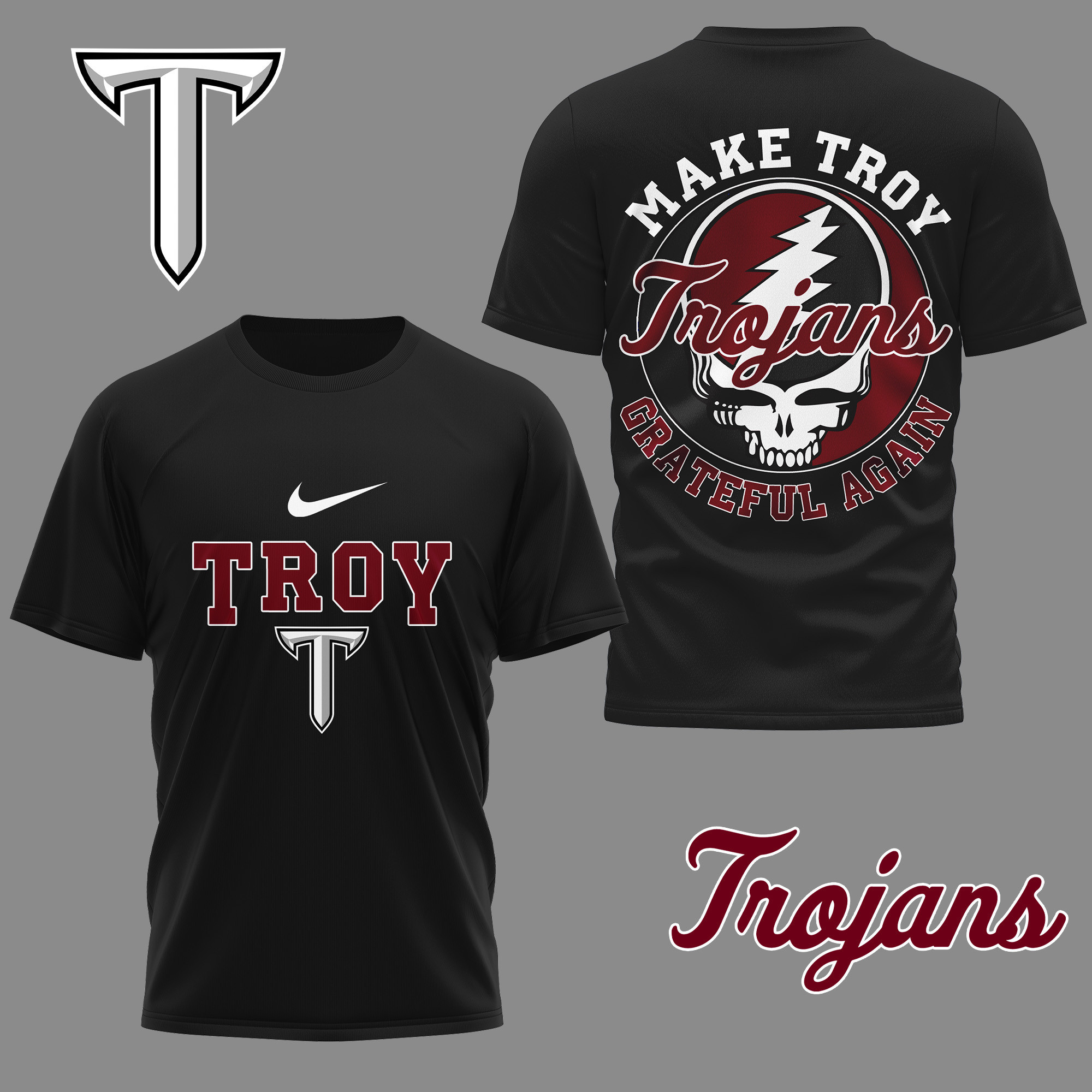 Troy Trojans Premium NCAA Grateful Game Day 3D Shirt TTH240515