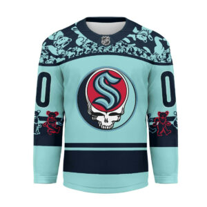 Seattle Kraken Premium NHL X Grateful Dead Hockey Jersey TTH240525