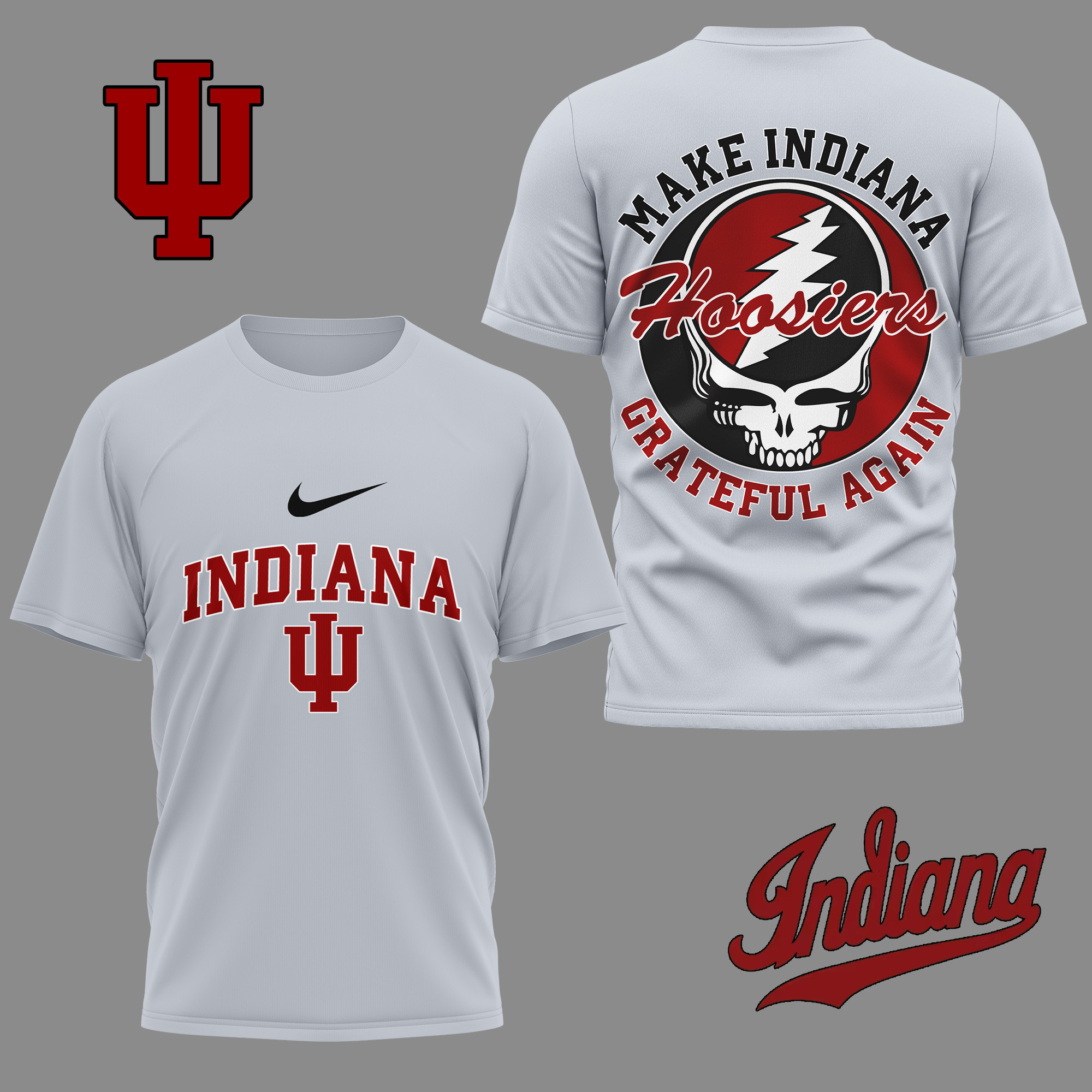 Indiana Hoosiers Premium NCAA Grateful Game Day 3D Shirt TTH240515 - Image 3