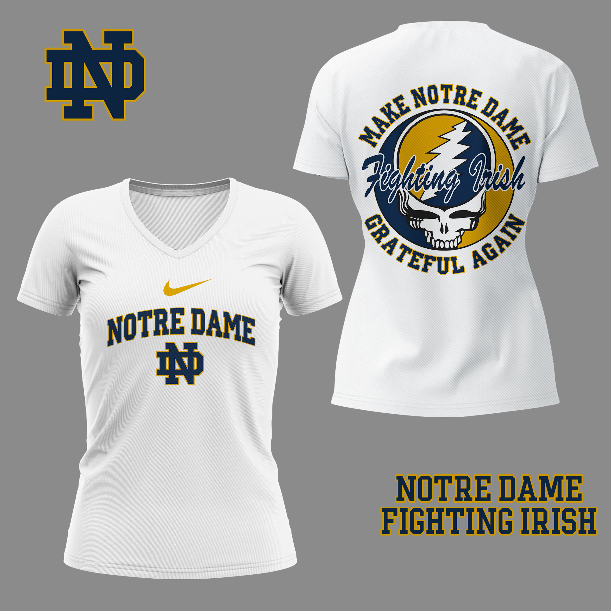 Notre Dame Fighting Irish Premium NCAA Grateful Game Day 3D Shirt TTH240515 - Image 5