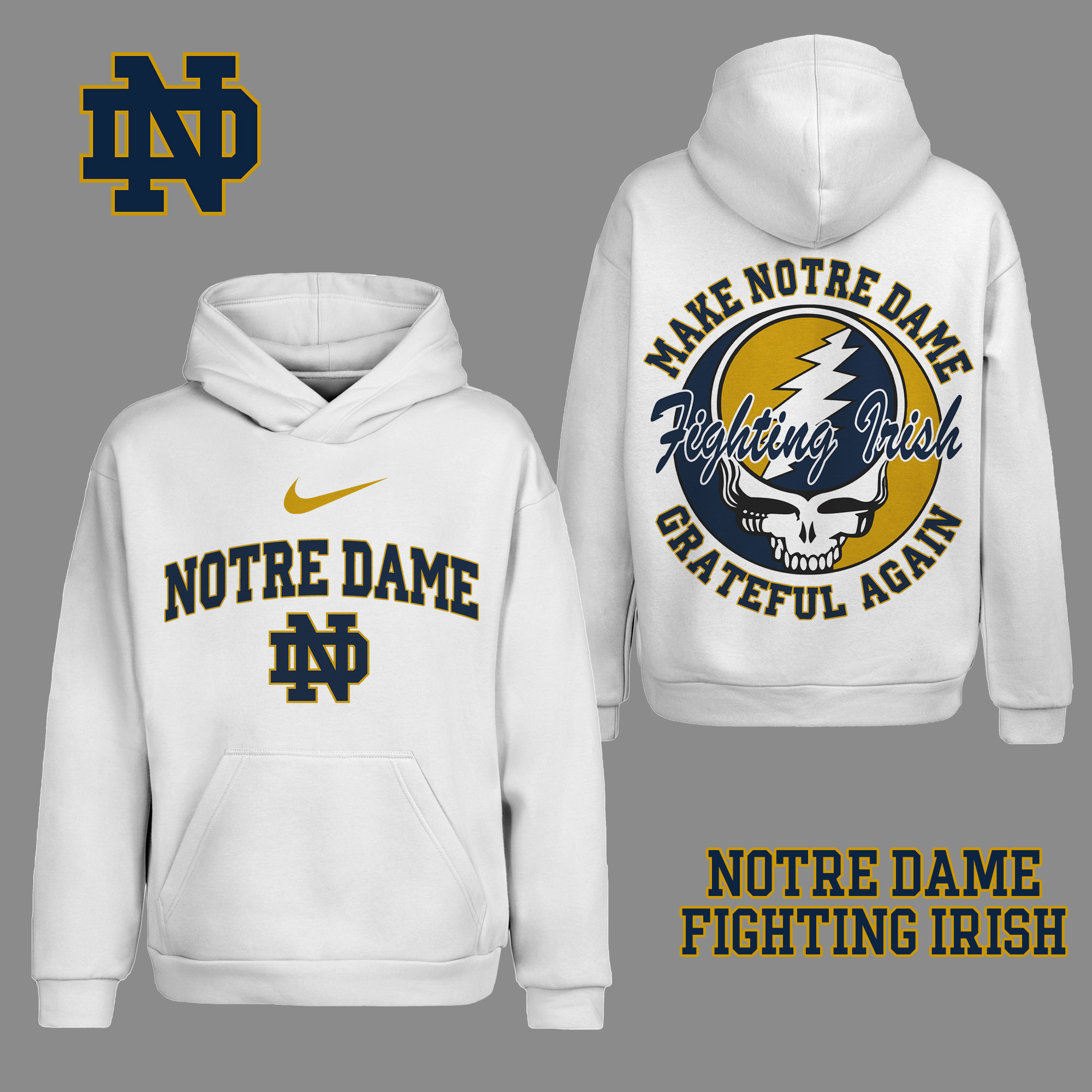 Notre Dame Fighting Irish Premium NCAA Grateful Game Day 3D Shirt TTH240515 - Image 6
