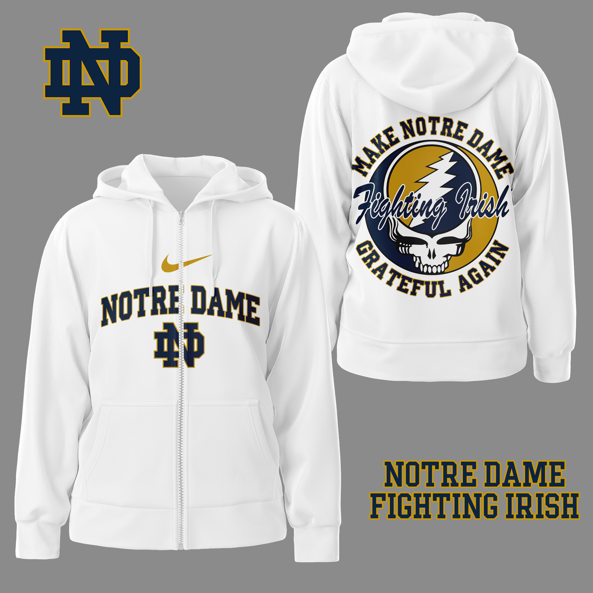 Notre Dame Fighting Irish Premium NCAA Grateful Game Day 3D Shirt TTH240515 - Image 7