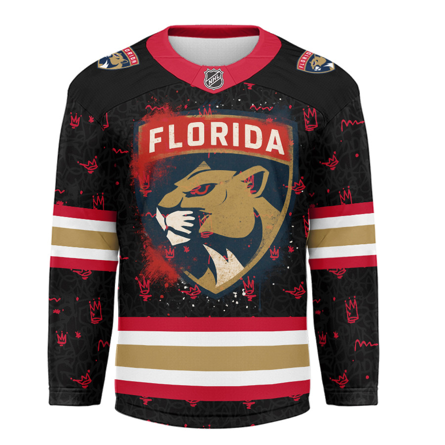 Florida Panthers Premium NHL Graffiti My Team 4 Life Hockey Jersey TTH240541