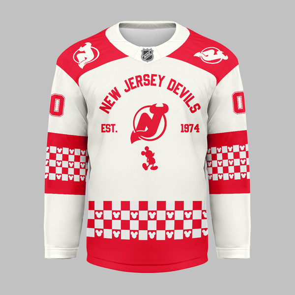 New Jersey Devils Premium NHL Disney Game Day Hockey Jersey TTH240540 - Image 2