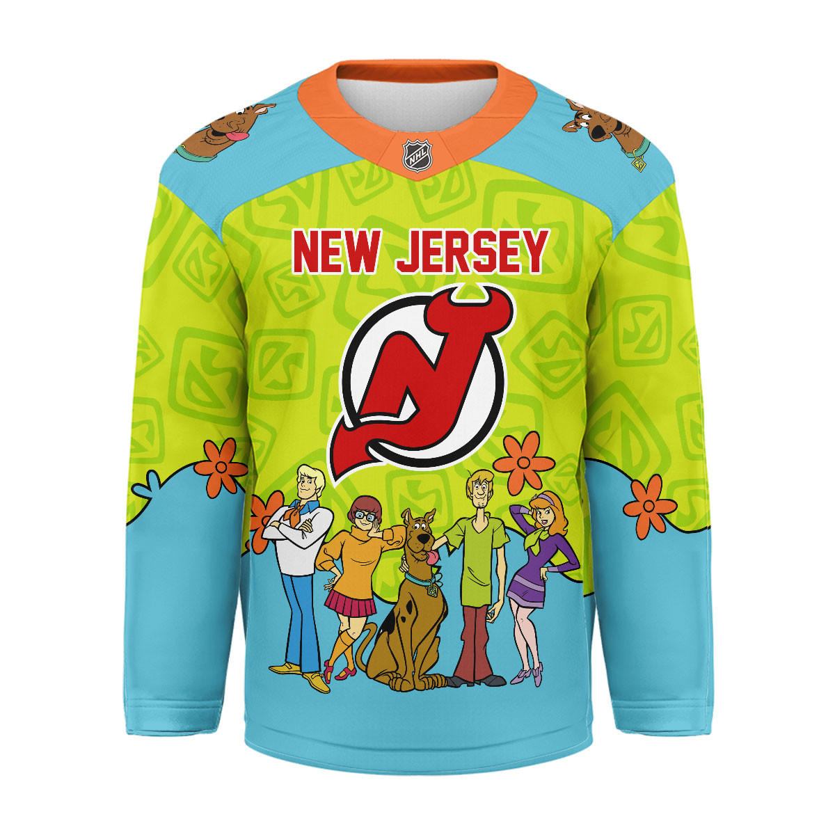 New Jersey Devils Premium NHL Scooby Doo Hockey Jersey TTH240544
