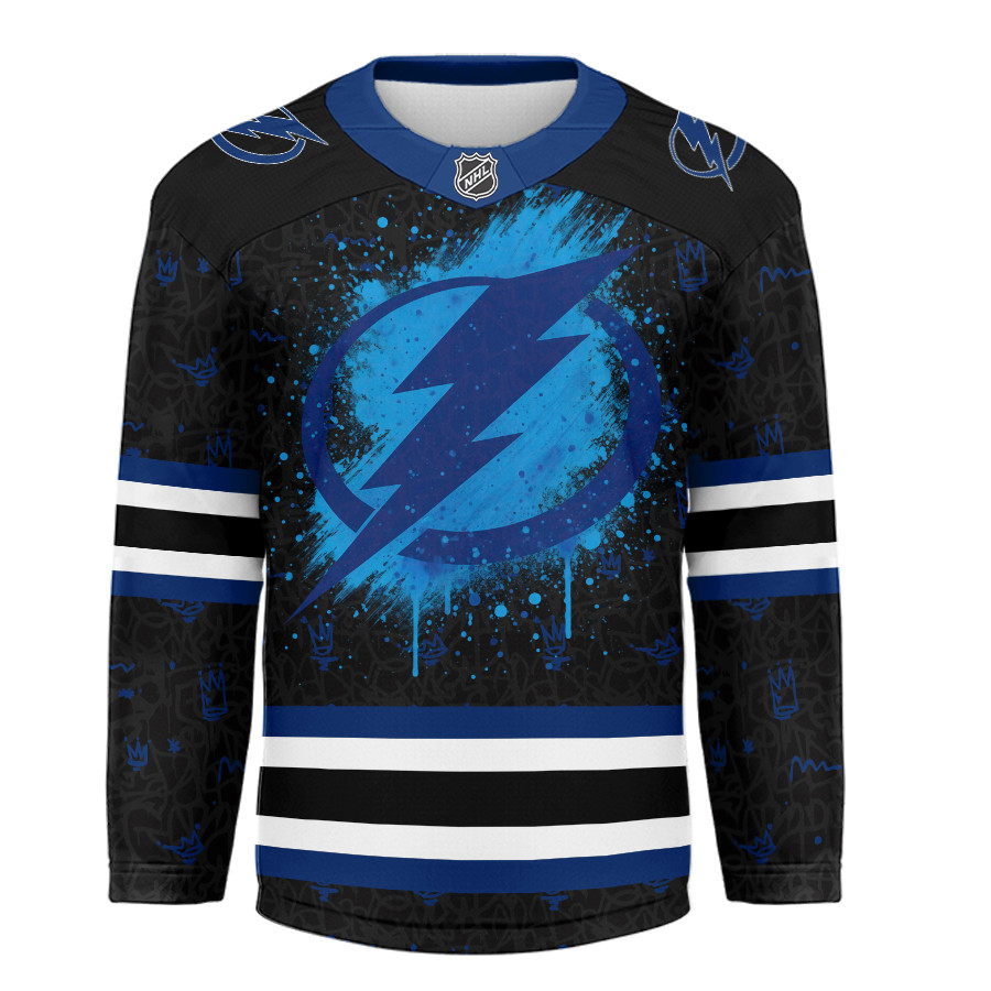 Tampa Bay Lightning Premium NHL Graffiti My Team 4 Life Hockey Jersey TTH240541