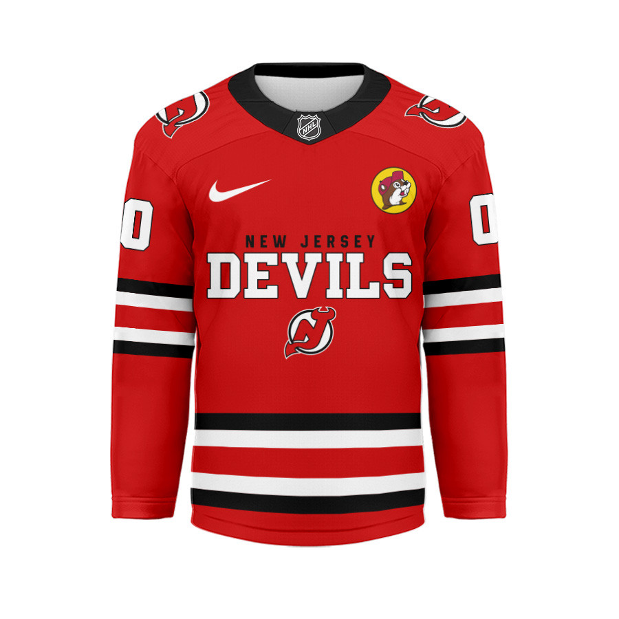 New Jersey Devils Premium NHL Bucees Personalized Hockey Jersey TTH240545