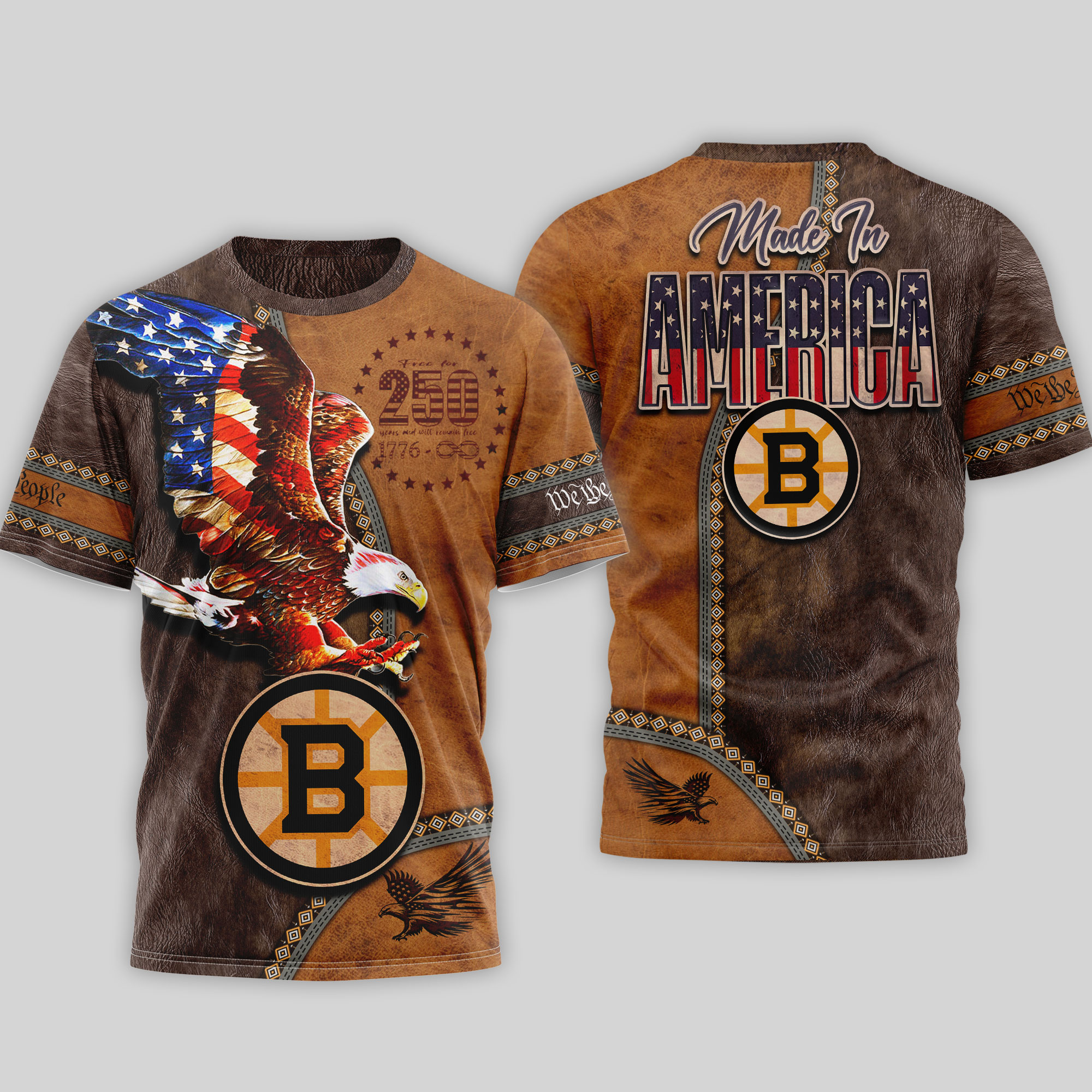 Boston Bruins Premium NHL Made In America 250 Years of America TTH240547