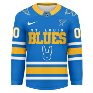 St. Louis Blues Premium NHL Bad Bunny Hockey Jersey TTH240537