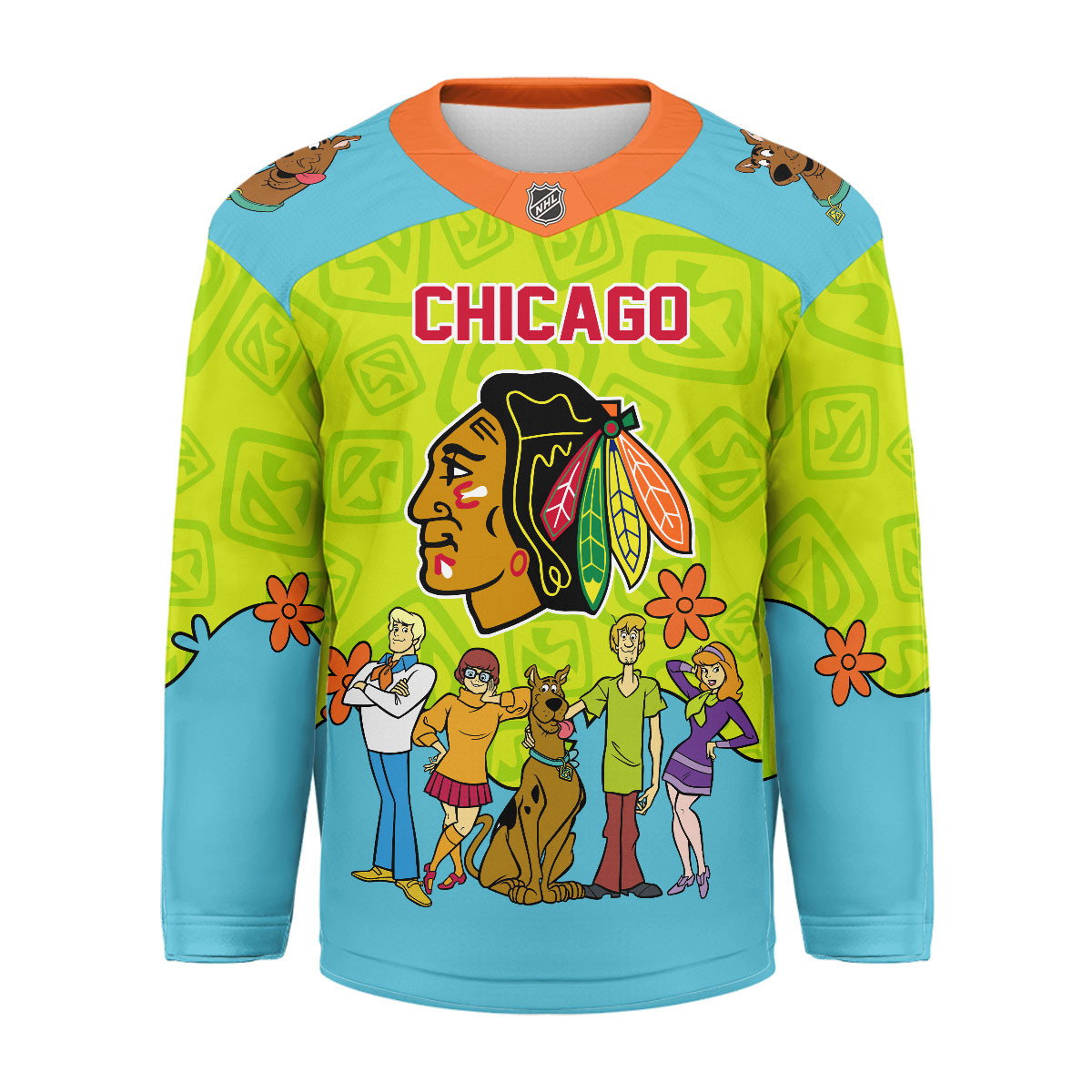 Chicago Blackhawks Premium NHL Scooby Doo Hockey Jersey TTH240544