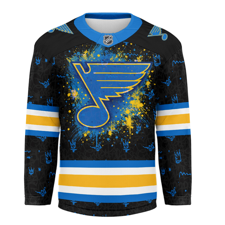 St. Louis Blues Premium NHL Graffiti My Team 4 Life Hockey Jersey TTH240541