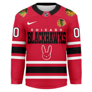 Chicago Blackhawks Premium NHL Bad Bunny Hockey Jersey TTH240537