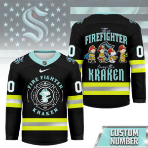 Seattle Kraken Premium NHL Snoopy Firefighter Hockey Jersey TTH240522