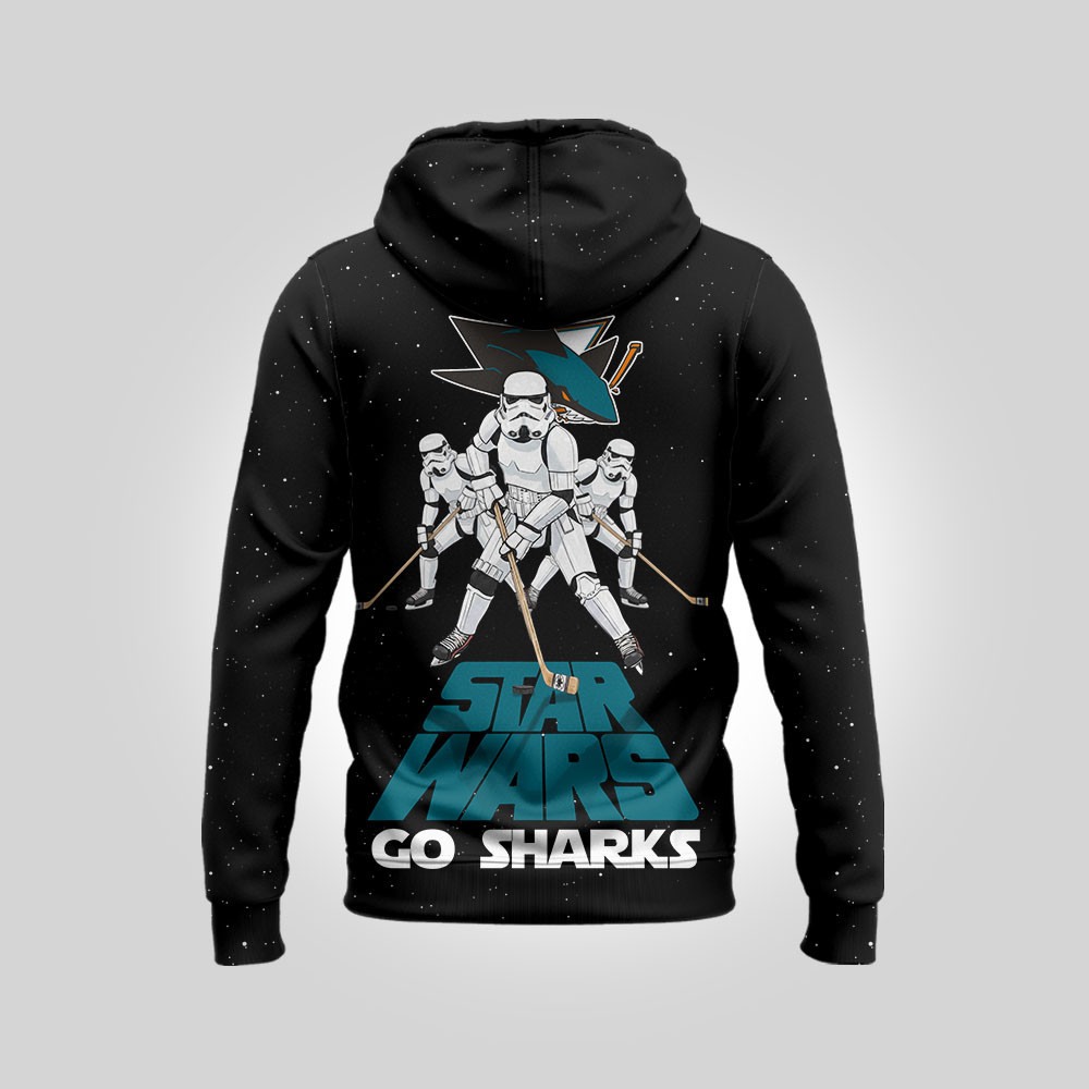 San Jose Sharks Premium NHL Star Wars Imperial Trooper 3D Hoodie TTH240536 - Image 2