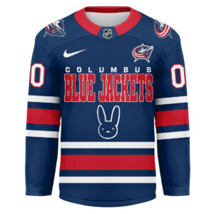 Columbus Blue Jackets Premium NHL Bad Bunny Hockey Jersey TTH240537