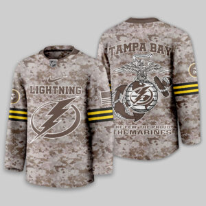 Tampa Bay Lightning Premium NHL U.S.M.C Hockey Jersey TTH240543