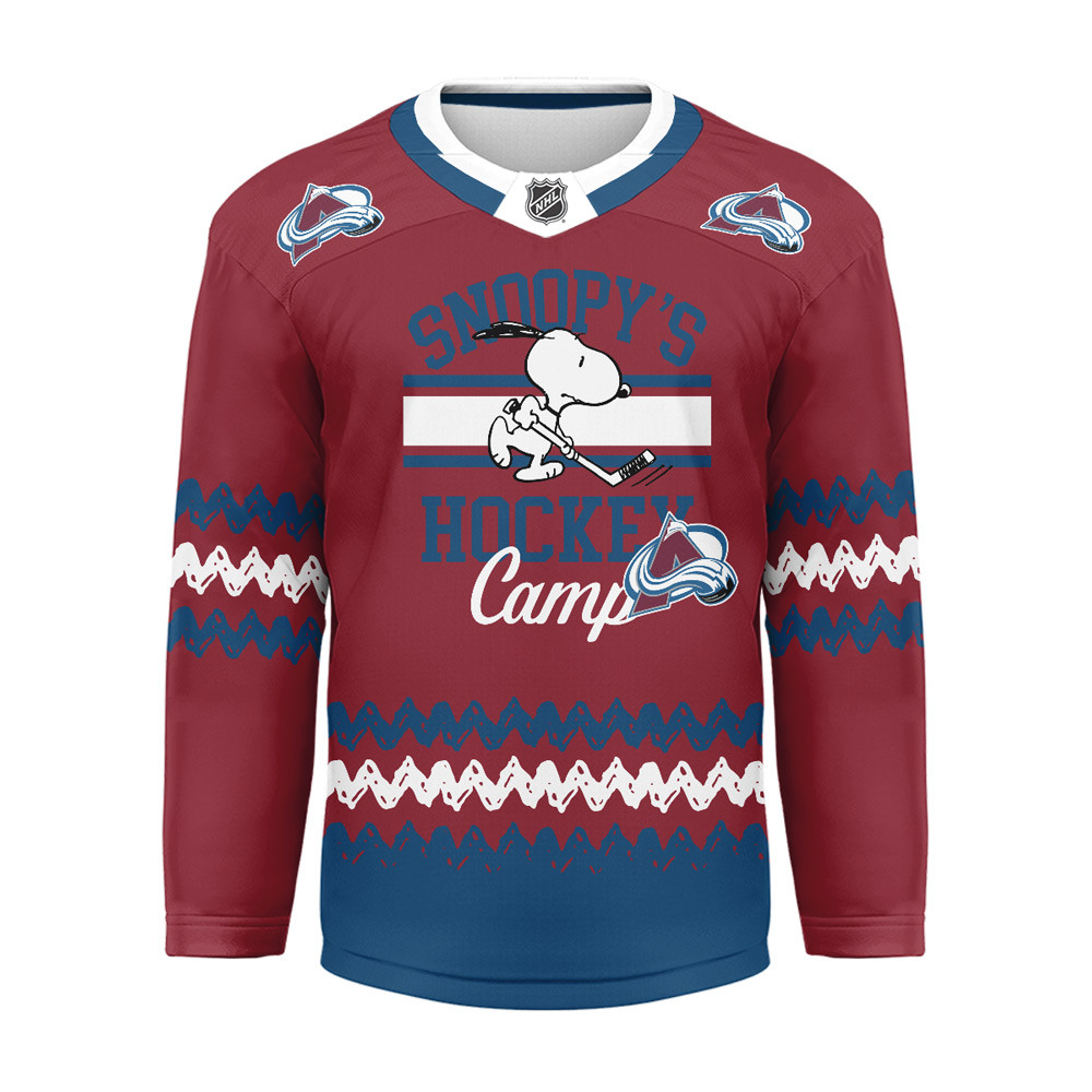 Colorado Avalanche Premium NHL Snoopy Perfect Smile Hockey Jersey TTH240520 - Image 2
